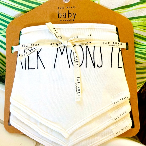 Milk monster bibs bandanas Rae dunn